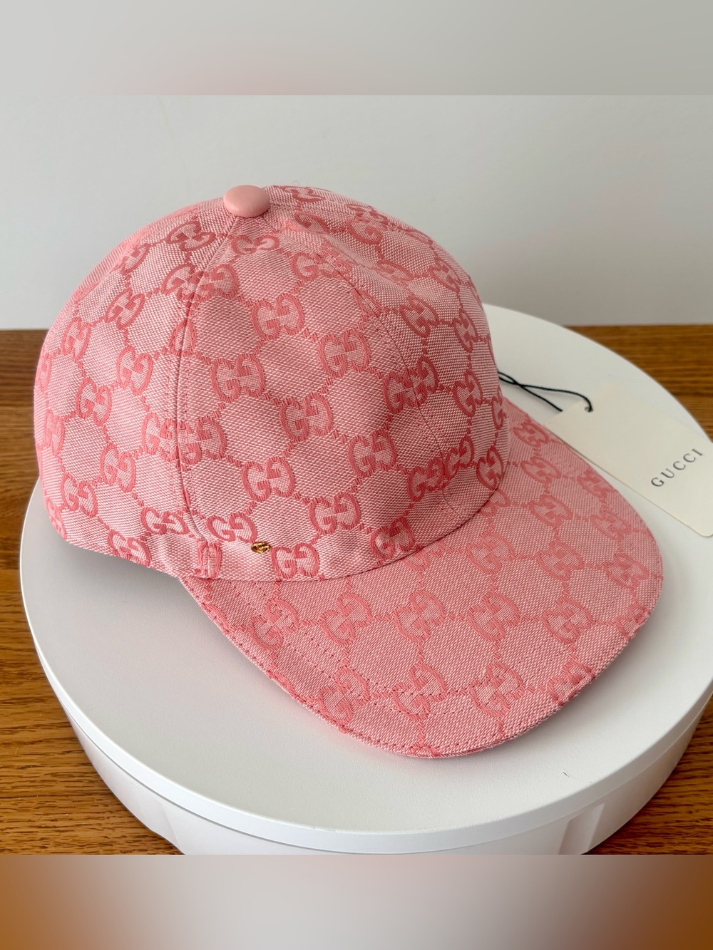 GUCCI GG Pink Monogram Baseball Cap